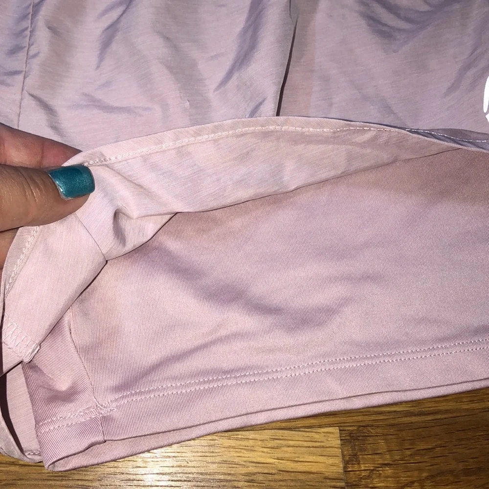 REEBOK pink performance running shorts